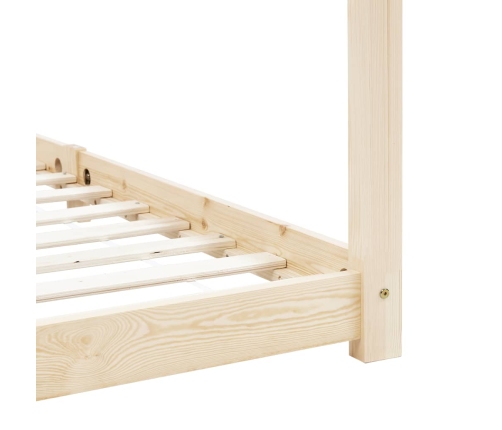 Estructura de cama infantil de madera maciza de pino 90x200 cm