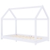 Estructura de cama infantil madera maciza pino blanco 70x140 cm