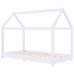 Estructura de cama infantil madera maciza pino blanco 80x160 cm