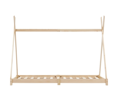 Estructura de cama infantil de madera maciza de pino 70x140 cm