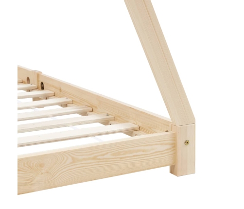 Estructura de cama infantil de madera maciza de pino 70x140 cm