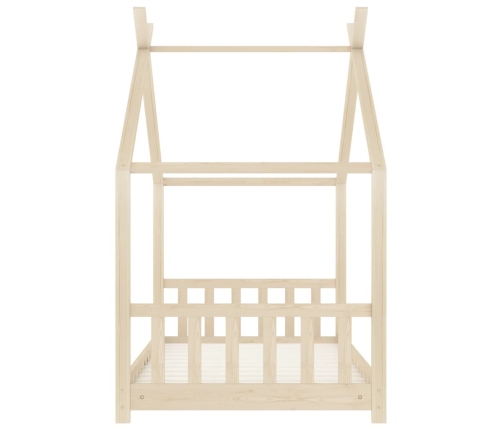 Estructura de cama infantil de madera maciza de pino 70x140 cm