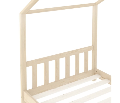 Estructura de cama infantil de madera maciza de pino 70x140 cm