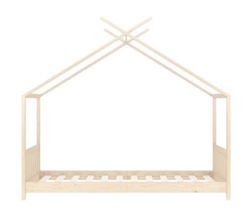 Estructura de cama infantil de madera maciza de pino 80x160 cm