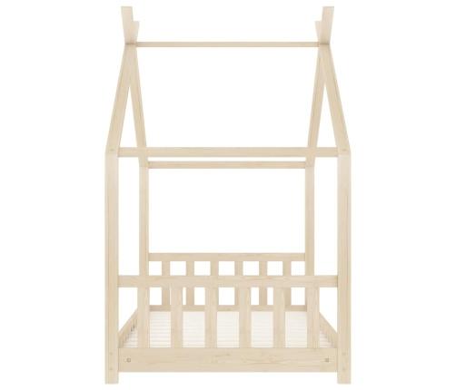 Estructura de cama infantil de madera maciza de pino 80x160 cm