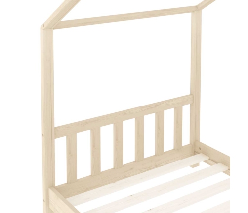 Estructura de cama infantil de madera maciza de pino 80x160 cm