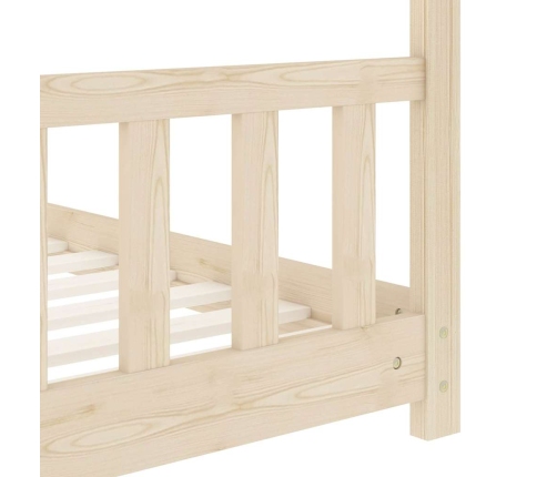 Estructura de cama infantil de madera maciza de pino 80x160 cm