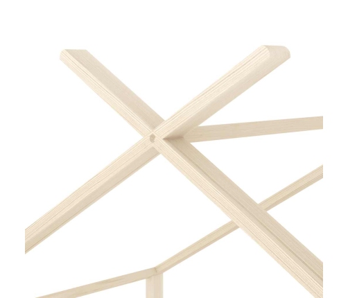 Estructura de cama infantil de madera maciza de pino 80x160 cm