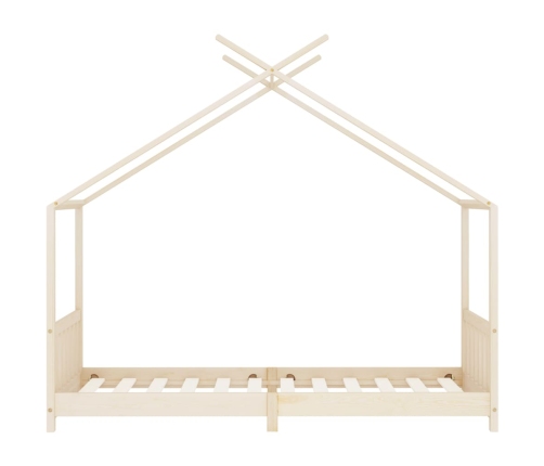 Estructura de cama infantil de madera maciza de pino 90x200 cm