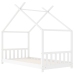 Estructura de cama infantil madera maciza pino blanco 70x140 cm