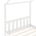 Estructura de cama infantil madera maciza pino blanco 70x140 cm