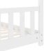 Estructura de cama infantil madera maciza pino blanco 70x140 cm