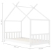 Estructura de cama infantil madera maciza pino blanco 70x140 cm