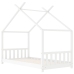 Estructura de cama infantil madera maciza pino blanco 80x160 cm