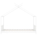 Estructura de cama infantil madera maciza pino blanco 80x160 cm
