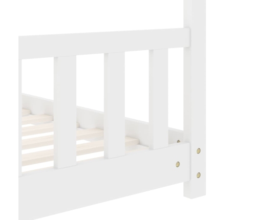Estructura de cama infantil madera maciza pino blanco 80x160 cm