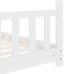 Estructura de cama infantil madera maciza pino blanco 80x160 cm