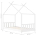 Estructura de cama infantil madera maciza pino blanco 80x160 cm