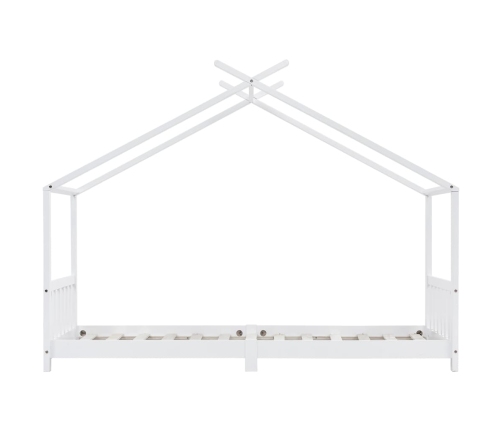 Estructura de cama infantil madera maciza pino blanco 90x200 cm