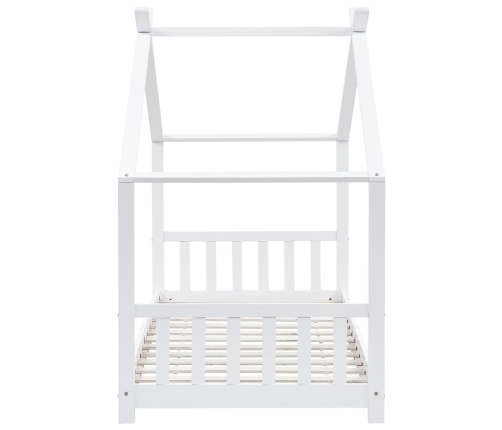 Estructura de cama infantil madera maciza pino blanco 90x200 cm