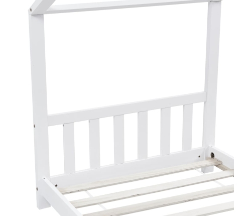 Estructura de cama infantil madera maciza pino blanco 90x200 cm