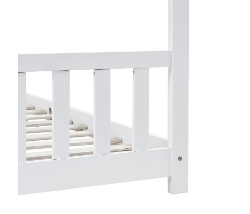 Estructura de cama infantil madera maciza pino blanco 90x200 cm