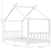 Estructura de cama infantil madera maciza pino blanco 90x200 cm