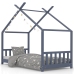 Estructura de cama infantil madera maciza pino gris 70x140 cm