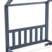 Estructura de cama infantil madera maciza pino gris 70x140 cm