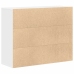 Aparador de madera contrachapada blanco 88x30x70 cm