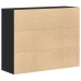 Aparador de madera contrachapada negro 88x30x70 cm