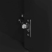 Aparador de madera contrachapada negro 88x30x70 cm