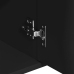 Aparador de madera contrachapada negro 88x30x70 cm