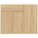 Aparador de madera contrachapada color roble Sonoma 88x30x70 cm