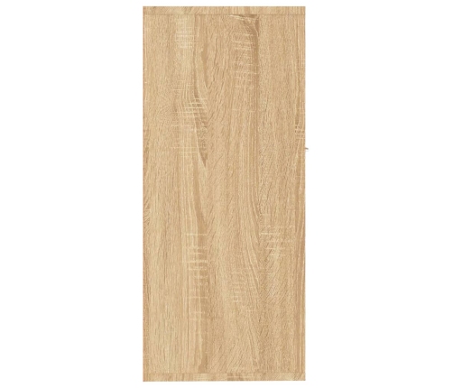 Aparador de madera contrachapada color roble Sonoma 88x30x70 cm