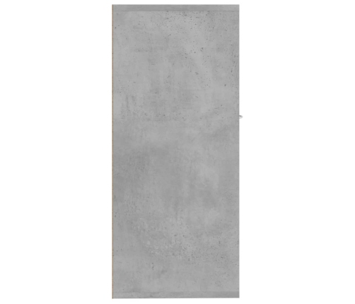 Aparador de madera contrachapada gris hormigón 88x30x70 cm