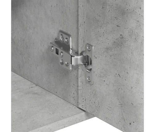 Aparador de madera contrachapada gris hormigón 88x30x70 cm