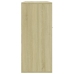 Aparador madera contrachapada blanco y roble Sonoma 88x30x70 cm