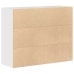 Aparador de madera contrachapada blanco brillante 88x30x70 cm