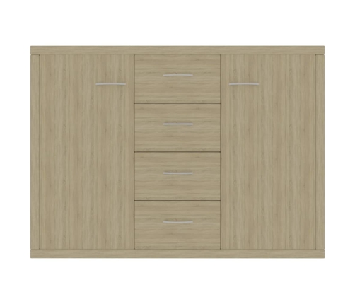 Aparador de madera contrachapada color roble Sonoma 60x30x70 cm