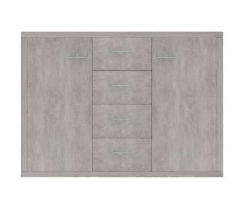 Aparador de madera contrachapada gris hormigón 60x30x70 cm