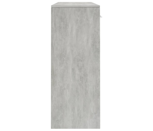 Aparador de madera contrachapada gris hormigón 110x30x75 cm