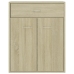 Aparador de madera contrachapada color roble Sonoma 60x30x75 cm