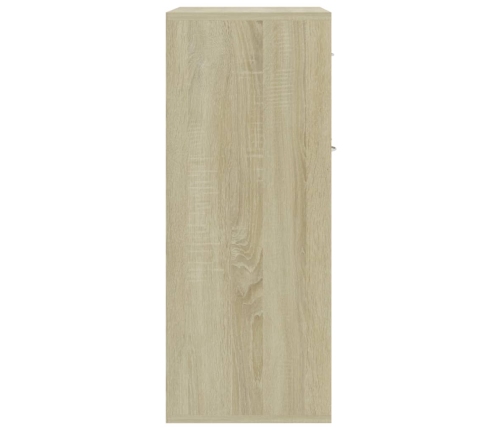 Aparador de madera contrachapada color roble Sonoma 60x30x75 cm