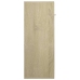 Aparador madera contrachapada blanco y roble Sonoma 60x30x75 cm