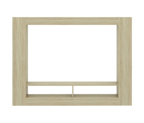 Mueble de TV madera contrachapada color roble 152x22x113 cm