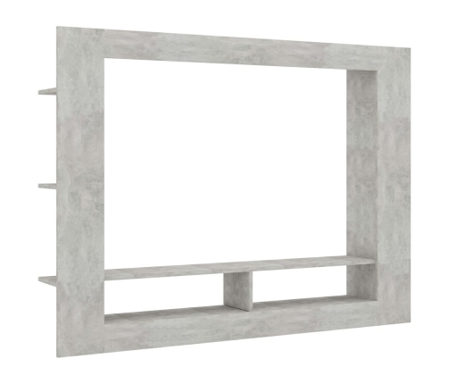 Mueble de TV madera contrachapada gris hormigón 152x22x113 cm