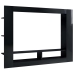 Mueble de TV madera contrachapada negro brillante 152x22x113 cm