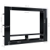 Mueble de TV madera contrachapada negro brillante 152x22x113 cm