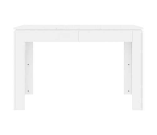 Mesa de comedor de madera contrachapada blanco 120x60x76 cm